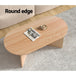 Buy Artiss Coffee Table Oval 110CM Pine Alva discounted | Products On Sale Australia