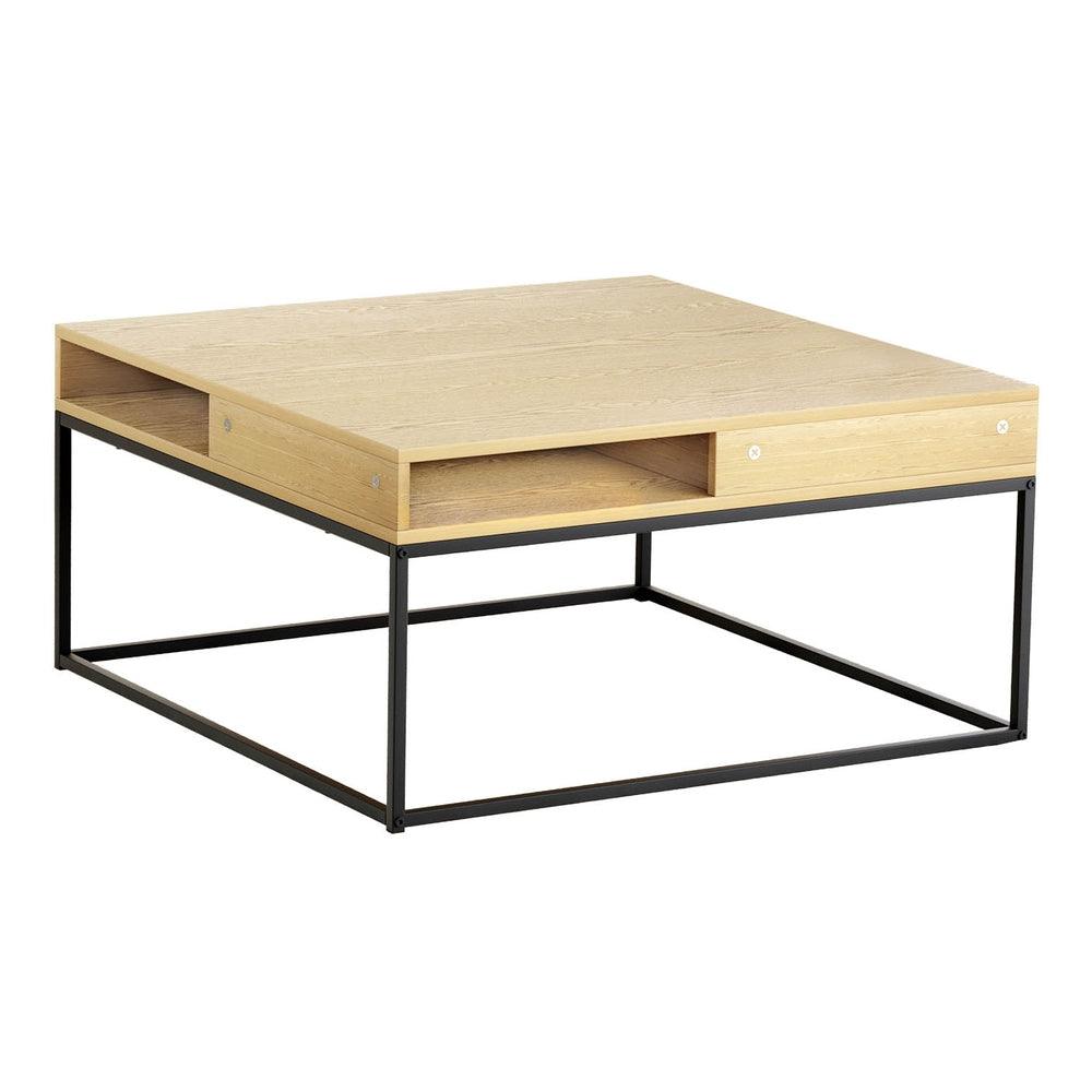 Buy Artiss Coffee Table Storage Shelf Metal Frame discounted | Products On Sale Australia