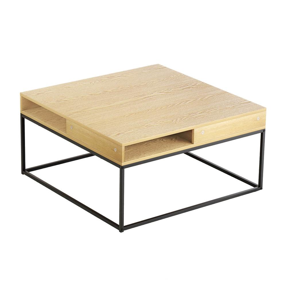 Buy Artiss Coffee Table Storage Shelf Metal Frame discounted | Products On Sale Australia