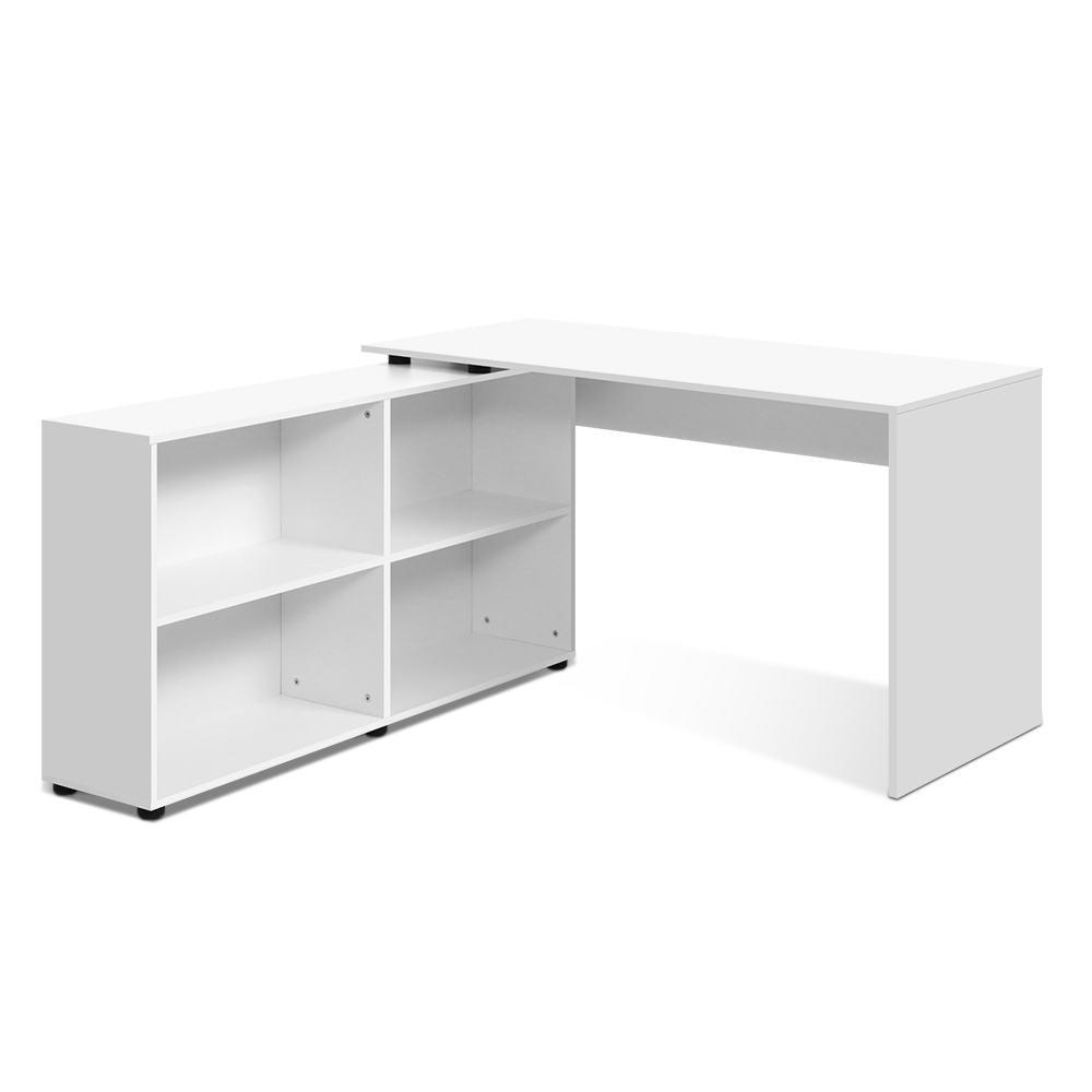 Buy Artiss Computer Desk Bookshelf White 130CM discounted | Products On Sale Australia