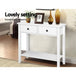 Buy Artiss Console Table 2 Drawers 80CM White Chole discounted | Products On Sale Australia