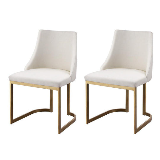 Buy Artiss Dining Chairs Set of 2 Linen Fabric Frame Beige discounted | Products On Sale Australia