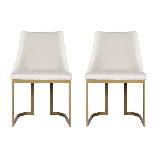 Buy Artiss Dining Chairs Set of 2 Linen Fabric Frame Beige discounted | Products On Sale Australia