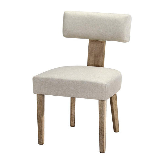 Buy Artiss Dining Chairs Set of 2 Linen Fabric Wooden Beige discounted | Products On Sale Australia