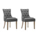 Buy Artiss Dining Chairs Set of 2 Linen French Provincial Grey discounted | Products On Sale Australia