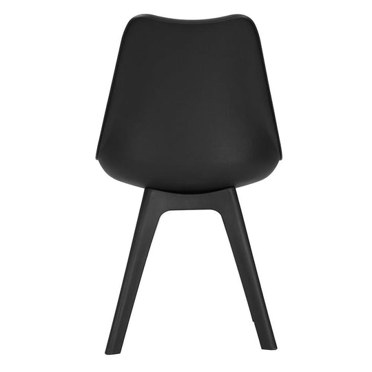 Buy Artiss Dining Chairs Set of 4 Leather Plastic DSW Replica Black discounted | Products On Sale Australia