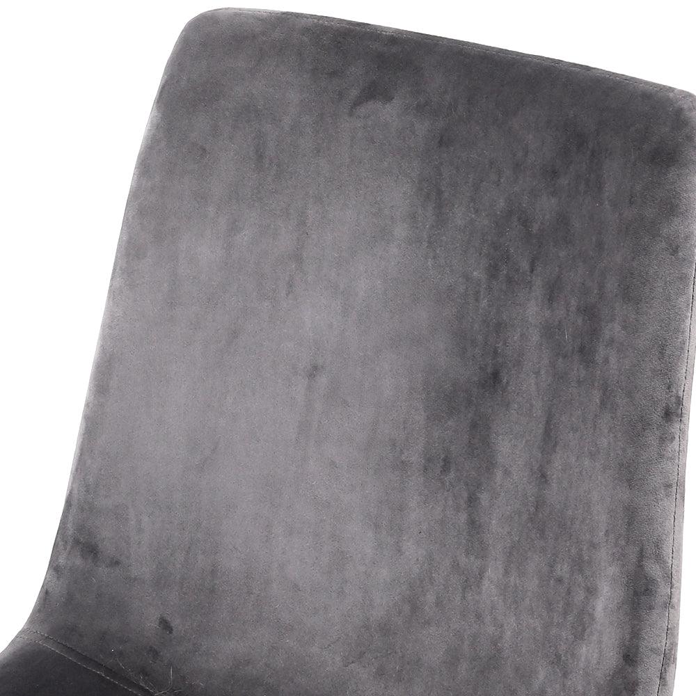 Buy Artiss Dining Chairs Set of 4 Velvet Horizontal Slope Grey discounted | Products On Sale Australia