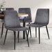 Buy Artiss Dining Chairs Set of 4 Velvet Horizontal Slope Grey discounted | Products On Sale Australia