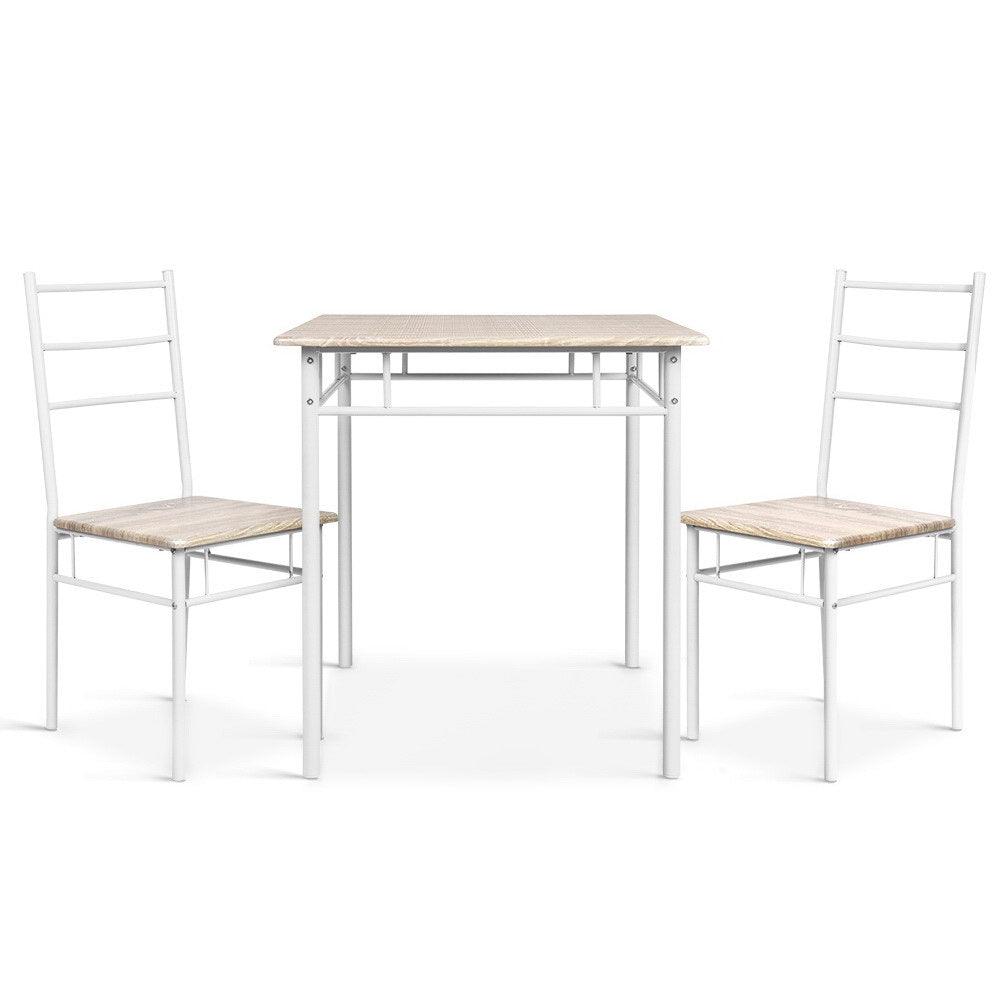 Buy Artiss Dining Table And Chairs Set fo 3 Oak discounted | Products On Sale Australia