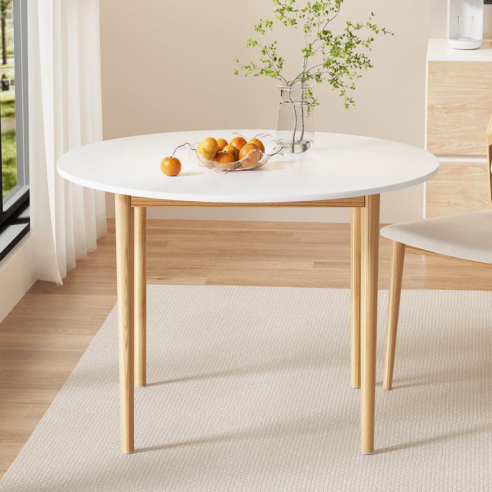 Buy Artiss Dining Table Round White 108CM Diameter Demi discounted | Products On Sale Australia