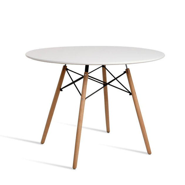 Buy Artiss Dining Table Round White 4 Seater 100CM discounted | Products On Sale Australia