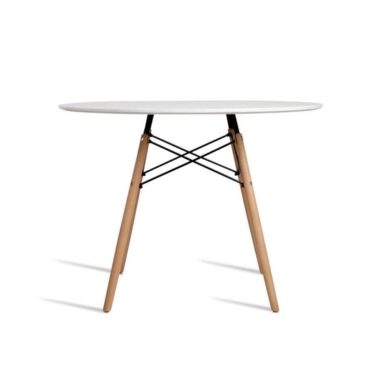 Buy Artiss Dining Table Round White 4 Seater 100CM discounted | Products On Sale Australia