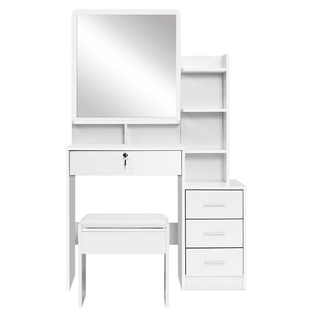 Buy Artiss Dressing Table Stool Set 4 Drawers White discounted | Products On Sale Australia