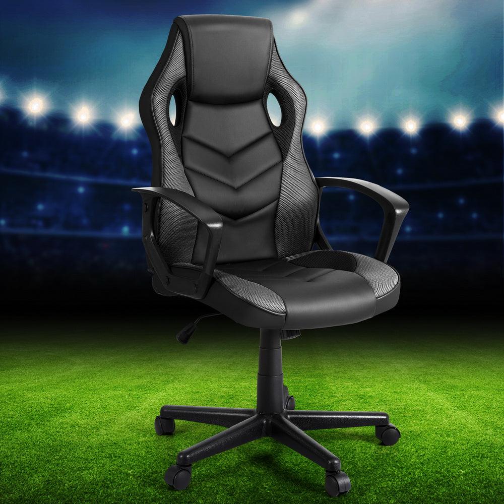 Buy Artiss Gaming Office Chair Computer Chairs Grey discounted | Products On Sale Australia