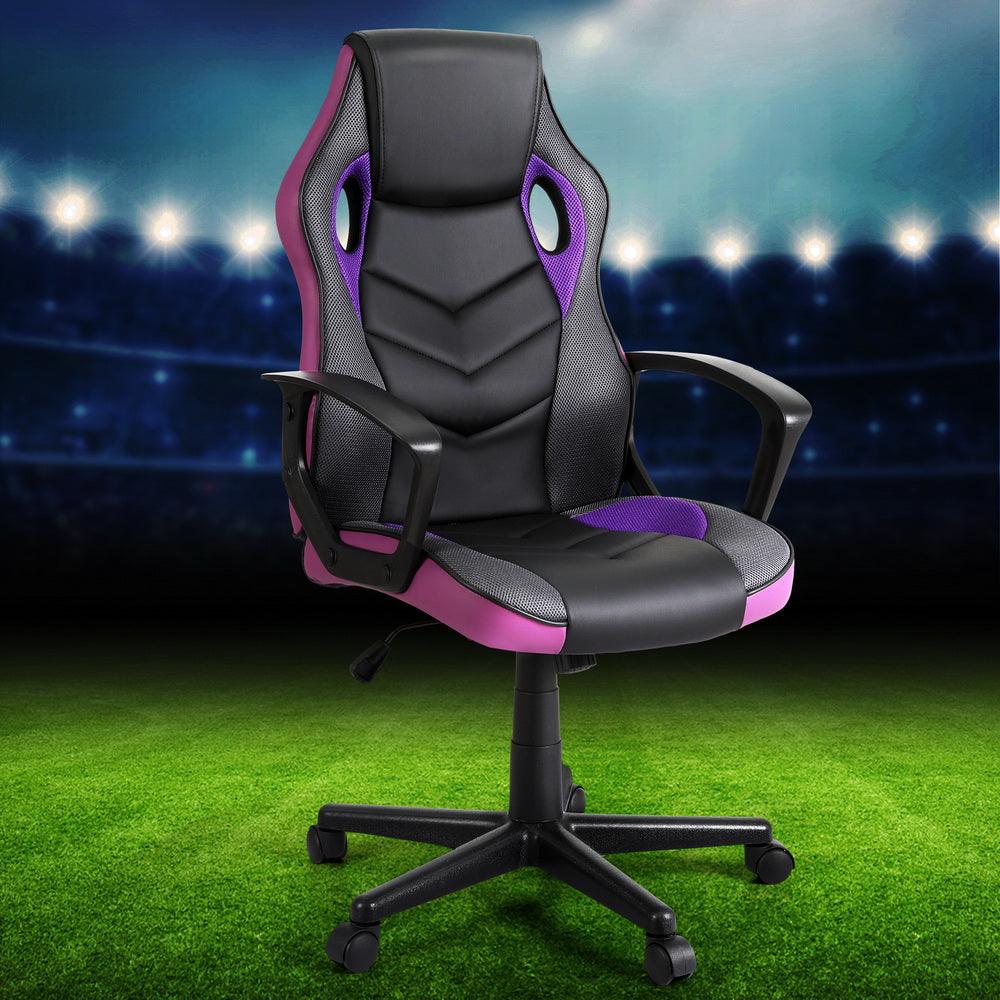 Buy Artiss Gaming Office Chair Computer Chairs Purple discounted | Products On Sale Australia