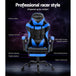 Buy Artiss Gaming Office Chair Recliner Footrest Blue discounted | Products On Sale Australia