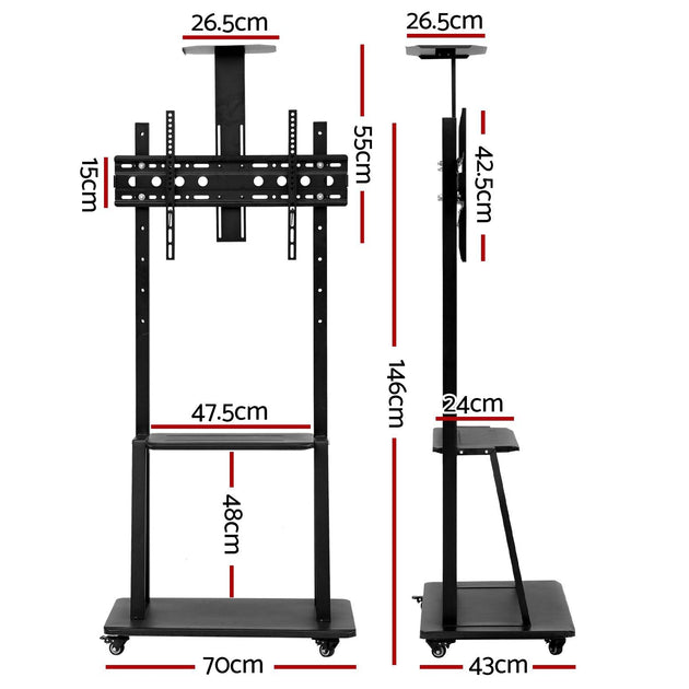 Buy Artiss Mobile TV Stand for 32"-75" TVs discounted | Products On Sale Australia