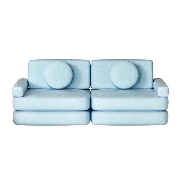 Buy Artiss Sofa Bed 160CM DIY Couch Velvet Blue | Products On Sale Australia