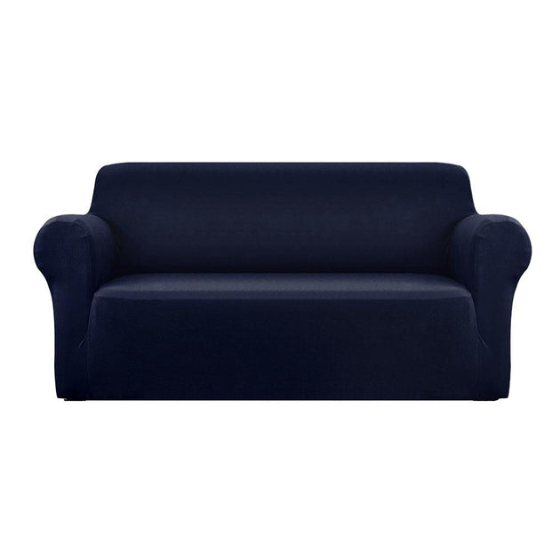 Buy Artiss Sofa Cover Couch Covers 3 Seater Stretch Navy | Products On Sale Australia
