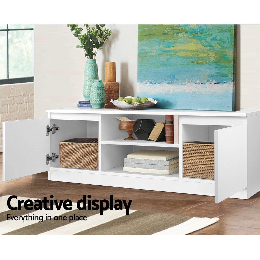 Buy Artiss TV Cabinet Entertainment Unit 120cm White Anita discounted | Products On Sale Australia