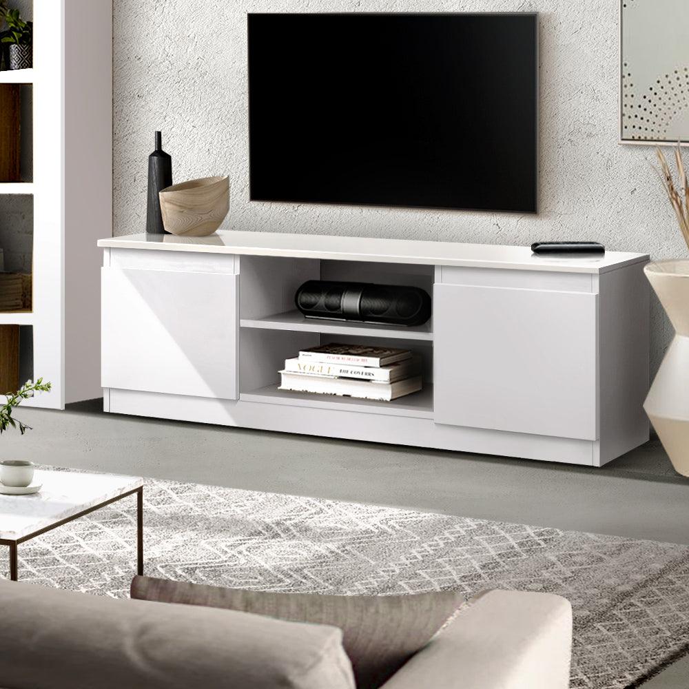 Buy Artiss TV Cabinet Entertainment Unit 120cm White Anita discounted | Products On Sale Australia