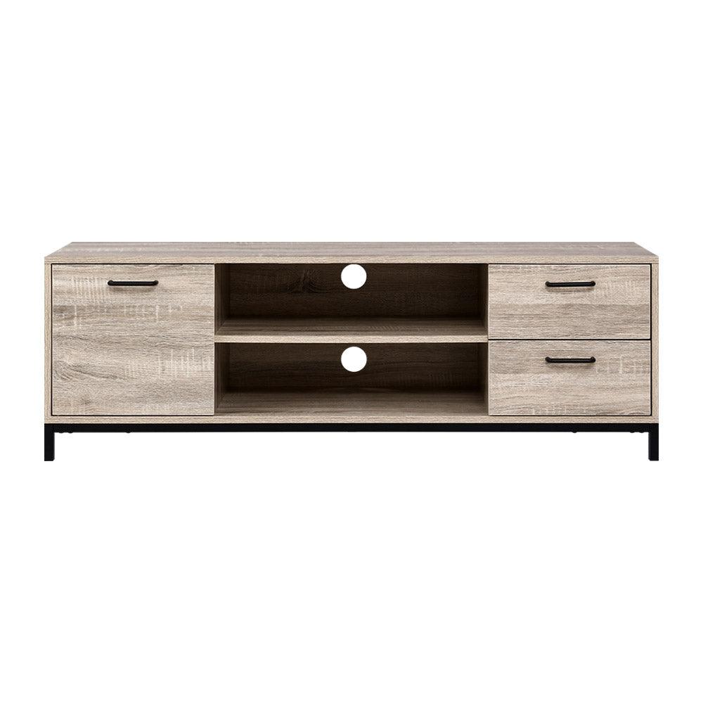 Buy Artiss TV Cabinet Entertainment Unit 132cm Pine Tania discounted | Products On Sale Australia