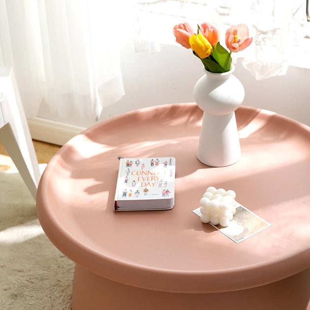 ArtissIn Coffee Table Round 71CM Plastic Pink Products On Sale Australia | Furniture > Living Room Category