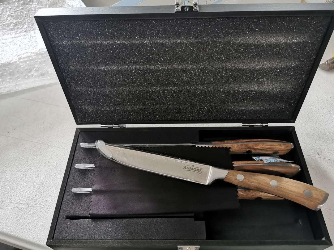 Buy ASMOKE STEAK KNIFE SET OF 4, PAKKAWOOD HANDLE discounted | Products On Sale Australia