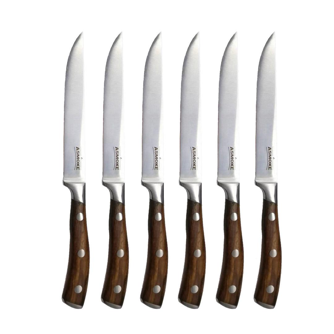 Buy ASMOKE STEAK KNIFE SET OF 4, PAKKAWOOD HANDLE discounted | Products On Sale Australia