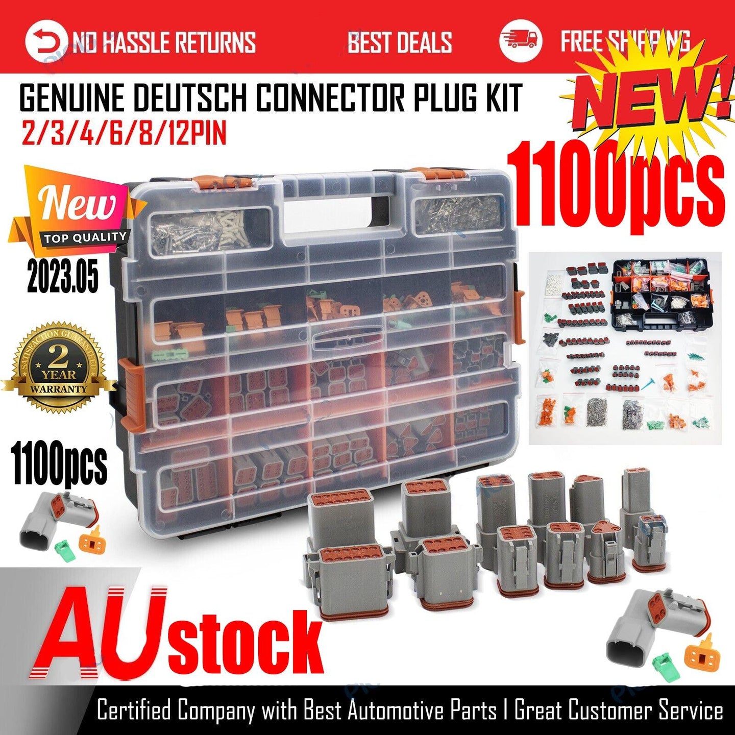 Buy AU 1000 PCS Deutsch DT Connector Kit 14-16AWG Stamped Contacts 1100PCS UPGRADE discounted | Products On Sale Australia