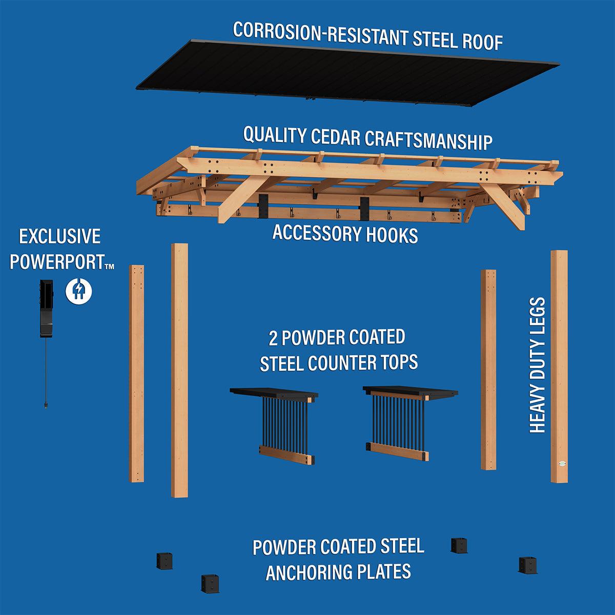 Buy Backyard Discovery Saxony Grill/BBQ XL Gazebo discounted | Products On Sale Australia