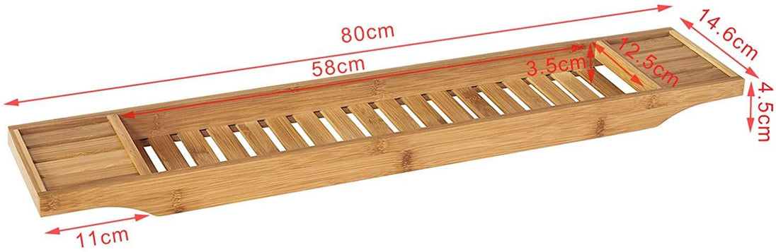 Buy Bamboo Bath Caddy, Tray,Organiser Natural discounted | Products On Sale Australia