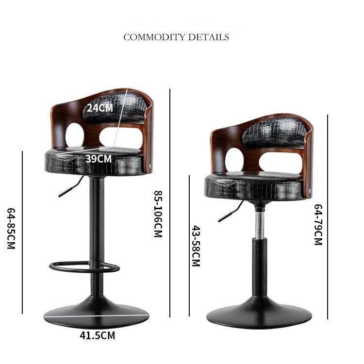 Buy Bar Stools Kitchen Bar Stool Leather Barstools Swivel Gas Lift Counter Chairs- Black discounted | Products On Sale Australia