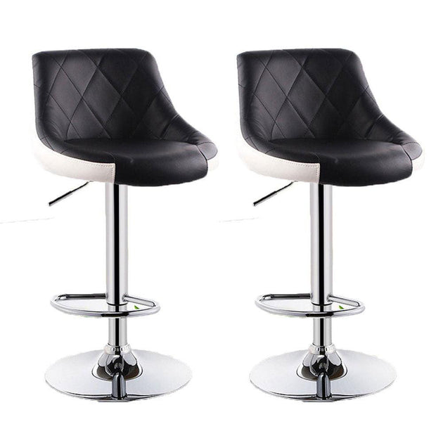 Bar Stools Kitchen Bar Stool Leather Barstools Swivel Gas Lift Counter Chairs x2 BS8403 Black Products On Sale Australia | Furniture > Bar Stools & Chairs Category