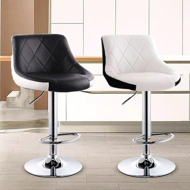Bar Stools Kitchen Bar Stool Leather Barstools Swivel Gas Lift Counter Chairs x2 BS8403 Black Products On Sale Australia | Furniture > Bar Stools & Chairs Category