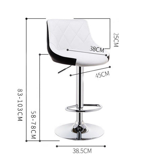 Buy Bar Stools Kitchen Bar Stool Leather Barstools Swivel Gas Lift Counter Chairs x2 BS8403 White discounted | Products On Sale Australia