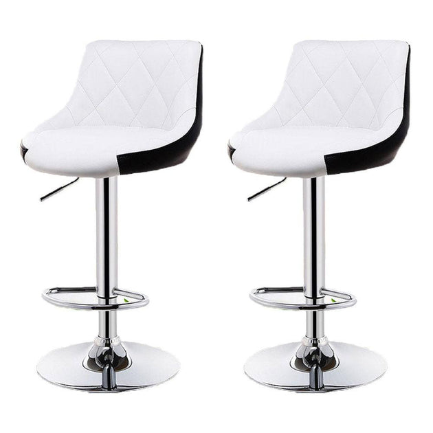 Bar Stools Kitchen Bar Stool Leather Barstools Swivel Gas Lift Counter Chairs x2 BS8403 White Products On Sale Australia | Furniture > Bar Stools & Chairs Category