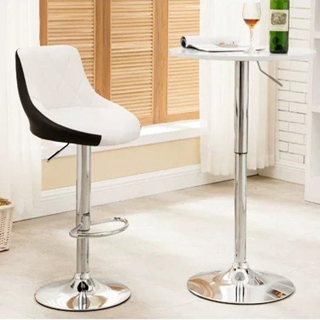 Bar Stools Kitchen Bar Stool Leather Barstools Swivel Gas Lift Counter Chairs x2 BS8403 White Products On Sale Australia | Furniture > Bar Stools & Chairs Category