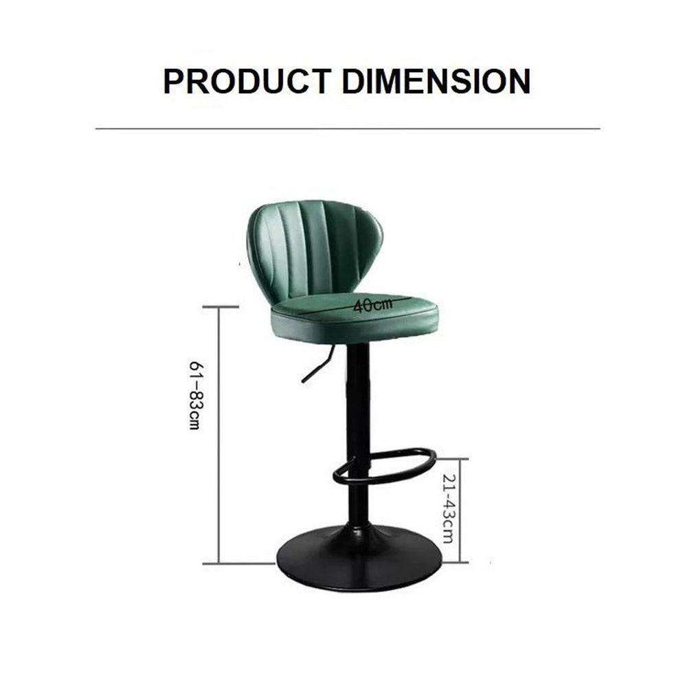 Buy Bar Stools Kitchen Bar Stool Leather Barstools Swivel Gas Lift Counter Chairs x2 BS8405 Lightgreen discounted | Products On Sale Australia