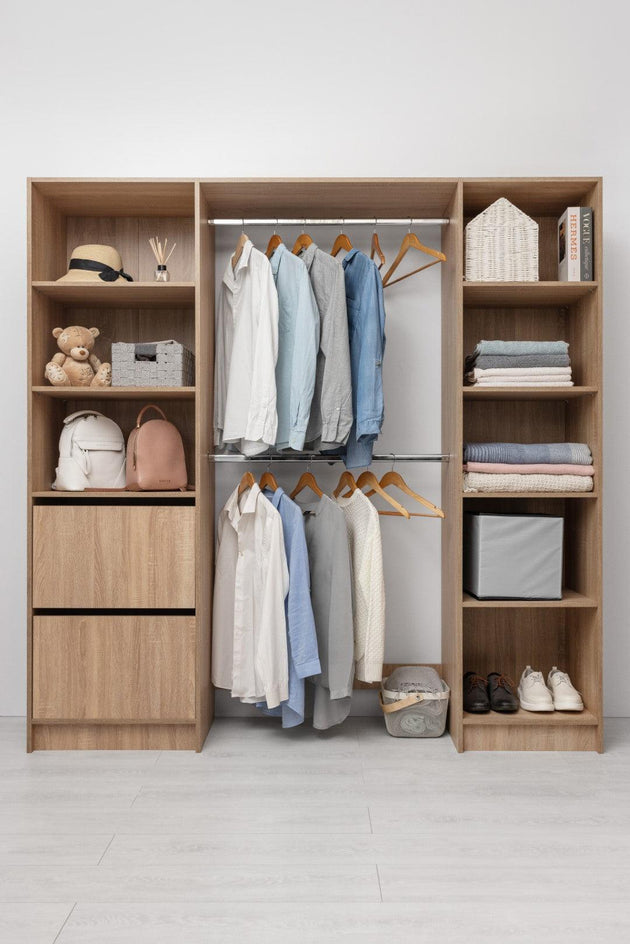 Buy BASEL 2M WALK IN WARDROBE KIT - CLASSIC - NATURAL OAK discounted | Products On Sale Australia