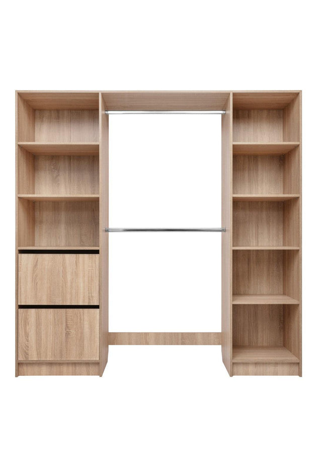 Buy BASEL 2M WALK IN WARDROBE KIT - SLIM SHAKER - NATURAL OAK discounted | Products On Sale Australia