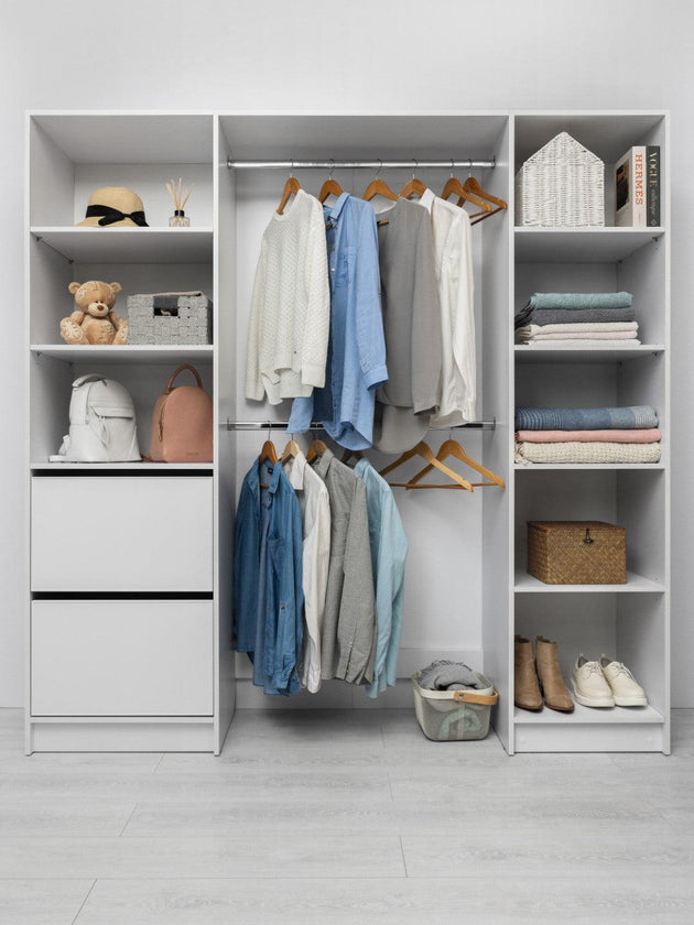 Buy BASEL 2M WALK IN WARDROBE KIT - SLIM SHAKER - WHITE discounted | Products On Sale Australia