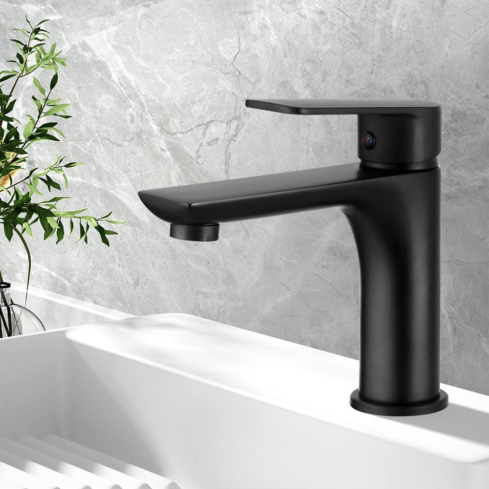 Buy Bathroom Basin Mixer Tap Brass Faucet Vanity Laundry Sink Black discounted | Products On Sale Australia