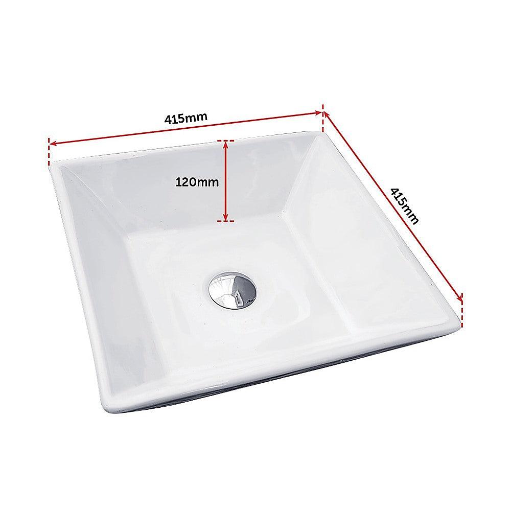 Buy Bathroom Ceramic Rectangular Above Countertop Basin for Vanity discounted | Products On Sale Australia