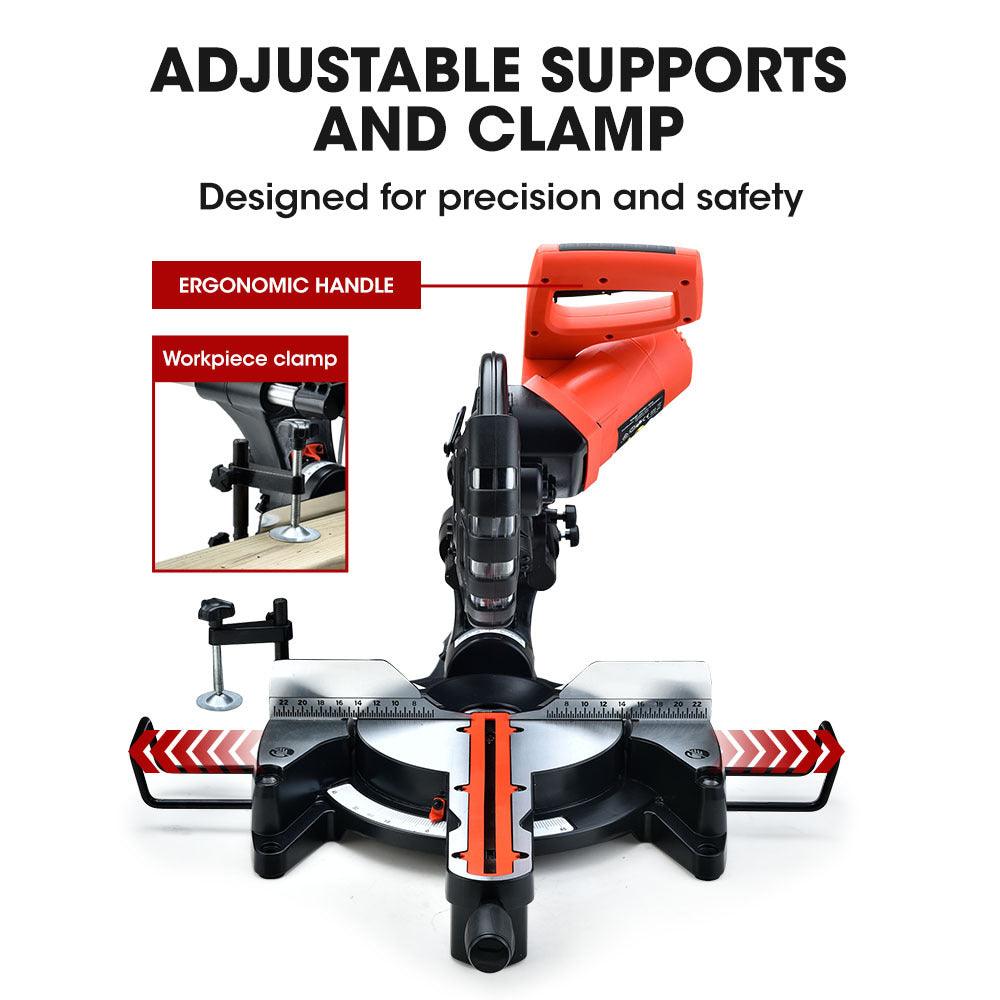 Buy BAUMR-AG 254mm Sliding Compound dual Mitre Drop Saw and Adjustable Stand Combo discounted | Products On Sale Australia