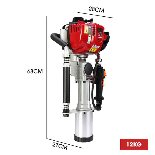 Buy Baumr-AG 38cc 4-Stroke 40cc Petrol Post Driver, with Carry Case & 3 Piling Sleeves discounted | Products On Sale Australia