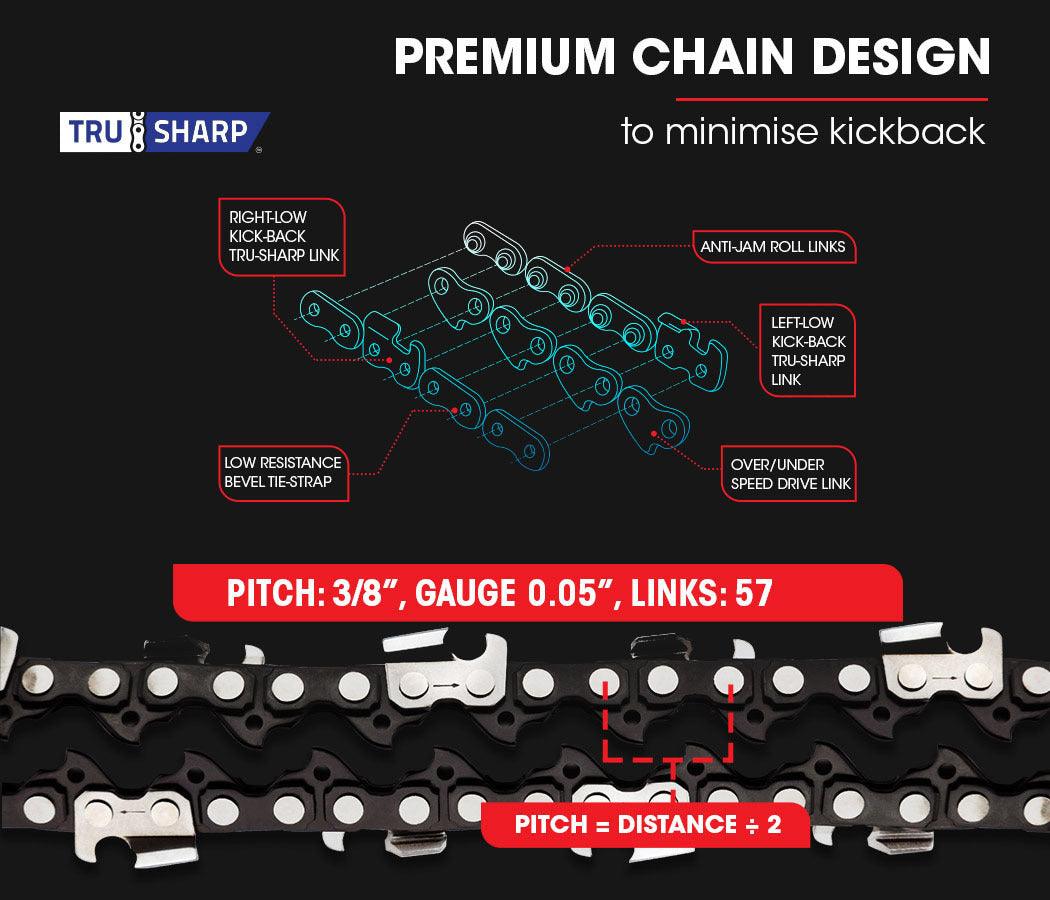 Buy Baumr-AG 38CC Petrol Commercial Chainsaw 16 Bar E-Start 3.2 HP Chain Saw discounted | Products On Sale Australia