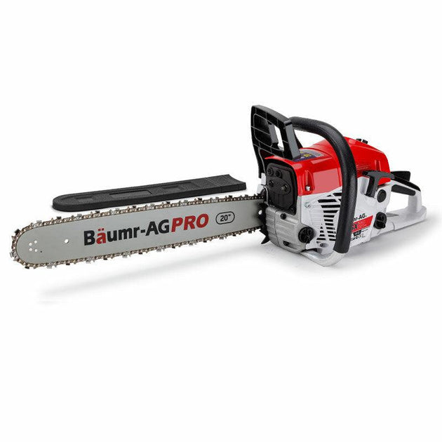 Buy Baumr-AG 62CC Petrol Commercial Chainsaw 20 Bar E-Start Pruning Chain Saw discounted | Products On Sale Australia