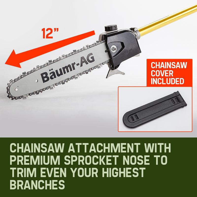 Buy Baumr-AG 65CC Petrol Pole Chainsaw Chain Saw Pruner Pro Arbor Tree Tool Cutter discounted | Products On Sale Australia