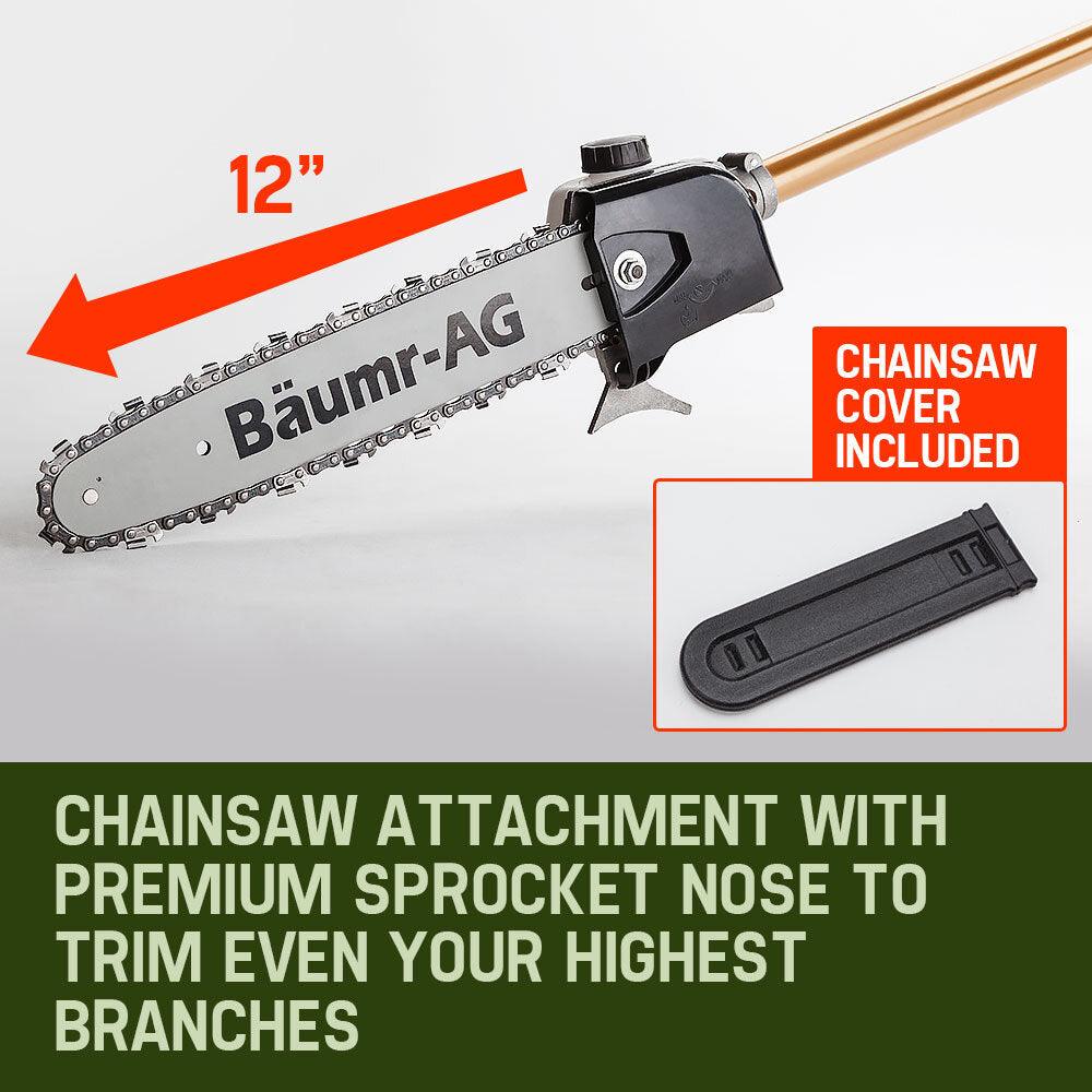 Buy Baumr-AG 65CC Pole Chainsaw Saw Petrol Chain Tree Pruner Extendable Cutter discounted | Products On Sale Australia